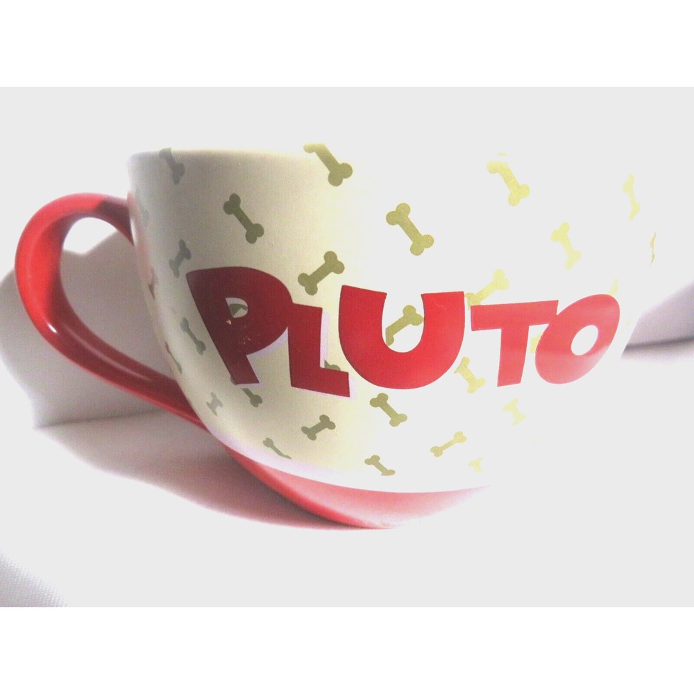 Pluto Disney Cappuccino Cup Vintage Style Soup Mug Red & Tan